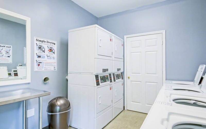 a room with a washer and dryer